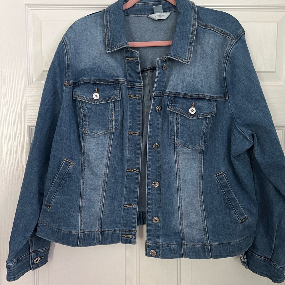 CJ Banks Medium Wash Denim Jacket